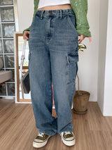 カーゴデニムパンツ/no.1768 cargo denim pants (2color)