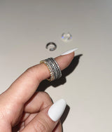 [S925] 2MM プロング セッティング テニス リング / [S925] 2MM Prong Setting Tennis Ring (white silver)