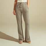 フラワーセミブーツカットロングパンツ / WKG Flower semi bootcut long pants (4548410376310)