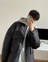 ASCLO Two Pocket Quilting Cardigan Jacket (2color)