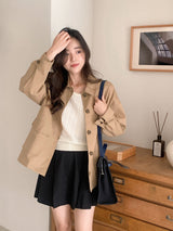 [SHOPPERMADE] Classic Half Trench Coat (2color)