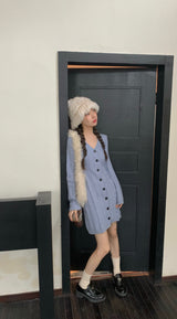 Lavender Twist Knit Dress