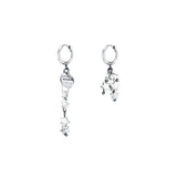 NO.328 [SILVER] STAR UNBALANCE EARRING