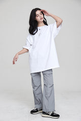 mii ロゴオーバーサイズTシャツ / mii LOGO OVERSIZED T-SHIRT WHITE
