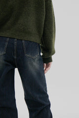 テビパフVネックニット/Tebi Puff V-neck Knit (4color)