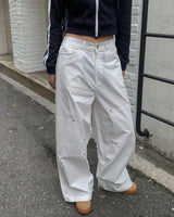 Cotton snap pants