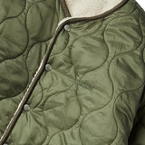 リバーシブルフリースジャンパー/REVERSIBLE FLEECE JUMPER-KHAKI
