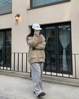 (Unisex) ヘイジーニットジップアップ
