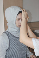 BALACLAVA knit zip up ver.2_ grey
