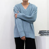 SK オーバサイズフィットショルダーボタンニット/SK Oversized Fit Shoulder Button Knitwear (4 colors)