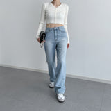 Miss Daily V-Neck Cropped Cardigan [4 colors]