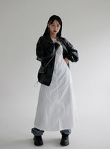 バルーンレザージャンパー / Balloon Leather Jumper (2color)