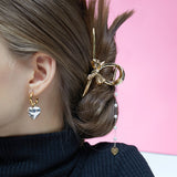 RIBBON HEART CLIP HAIR PIN