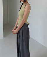 スラブホルタースリーブレス / Slub Halter Sleeveless (4color)
