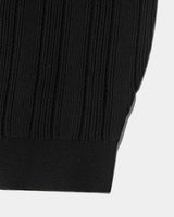 キコスコッチショートスリーブカラーニットウェア / OWN Kiko Scotch Short-Sleeved Collar Knitwear (2 colors)