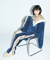ベルベットライニングトラックパンツ /  velvet lining track pants - NAVY (4193662566518)