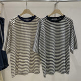 ボーダーラグランショートスリーブTシャツ