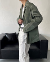 ヴァイパーレザーブレーザー / OWN Viper Leather Blazer (2 colors)