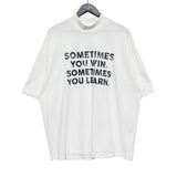 (UNISEX) オーバーハーフネックレタリング半袖