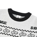 ドゥードゥルチェリーピクセルグラフィックニット／DOODLE CHERRY PIXEL GRAPHIC KNIT [WHITE]