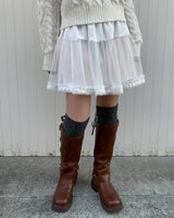 Mini cancan lace skirt