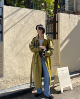[自主製作] LUCAS leather trench coat 2 color (6678768746614)