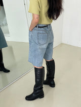 バミューダカットデニムパンツ