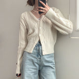 オールデイツイストVネックカーディガン / [Bellide made] All-Day Twist V-Neck Cardigan
