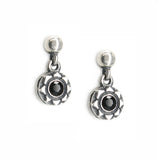 サンライトD-1ブラックスピネルシルバーイヤリング / SunlightD-1 Black Spinel silver earring (4593397432438)