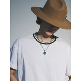 ニットカラーラウンドTシャツ / KNITTING COLLAR ROUND T-SHIRT_WH