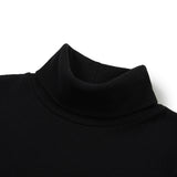 Slim-fit Unbalance Turtleneck [BLACK] (6618525270134)