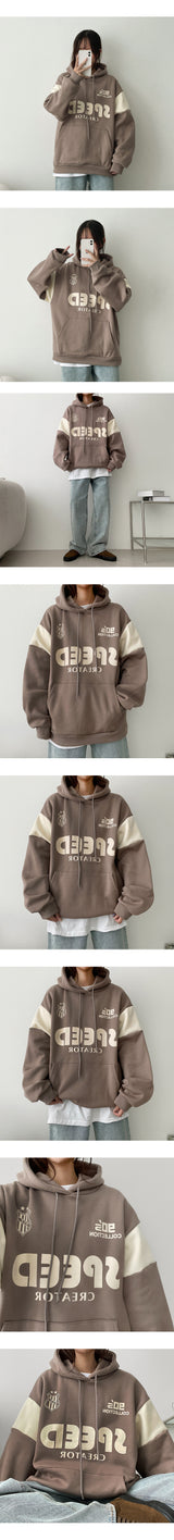 [Fleece] Feed Boxy Color Hoodie