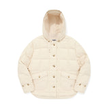CHERRY BASIC QUILTING HOOD JACKET [CREAM]