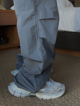 Rap string pintuck nylon pants 2C