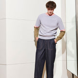 [UNISEX] PAUL CREW NECK KNIT, LAVENDER (6627437543542)