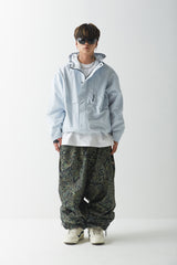 ワイドフーディージャケット/BSR2223FWJK048 WIDE HOODED JACKET SKY