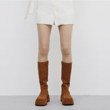 Sophie Velvet Square Long Boots