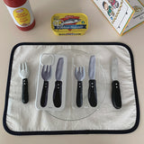 カトラリーマットハードケース / Black cutlery case - Matt hard