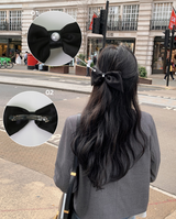 クラシックパールリボンヘアピン