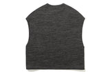サイドオープンニットベスト / SIDE OPEN KNIT VEST_CHARCOAL
