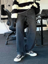 バルカンワイドデニムパンツ/BALCAN WIDE BLACK DENIM PANTS(ONE COLOR)