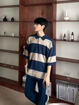 Other Knit Border Short Sleeve T Shirt (3color)