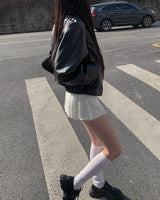 ベルトプリーツスカートパンツ