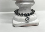 [BLESSEDBULLET]9mm ball chain bulletback bracelet_dark silver (4642326413430)
