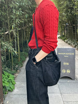 クボセミワイドローデニムパンツ / Kubo Semi-Wide Raw Denim Pants (2 colors)