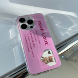 トゥルーラブハートフォトカードフレームフォーンケース / True Love Heart Photo Card Frame pink Phone Case