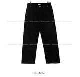 [起毛]アインピンタックワイドコットンパンツ (2 color)