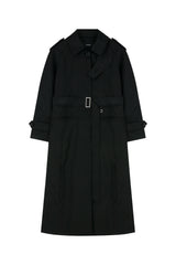  Throat Latch Trench Coat _ Black