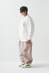ビッグロゴカラーバーシティジャケット/BSR2223FWJK025 BIG LOGO COLLAR VARSITY JACKET CREAM