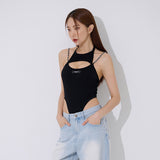 チェーンストラップボディスーツ/TOP(9358) Chain Strap Bodysuit